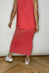 Coral Jersey Tube Skirt