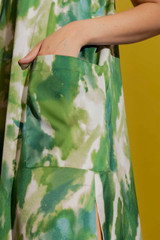 Green Strappy Pocket Dress