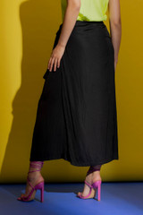 Black Knot Front Skirt