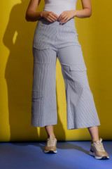 Blue Stripe Cargo Jet Culotte