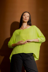 Neon Silky Hi-Lo Top