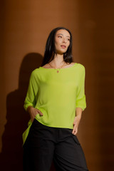 Neon Silky Hi-Lo Top