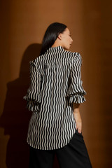 Black/White Stripe Femme Blogger Shirt