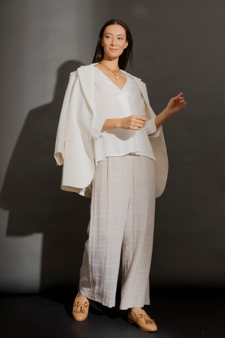 White Long Sleeve Bondi Top