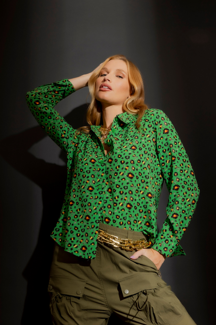 Green Animal Midi Asana Shirt