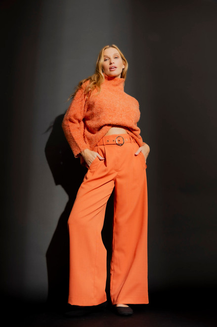 Orange Textured Cleo Pant