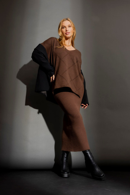 Cocoa Criss-Cross V-Neck Jumper