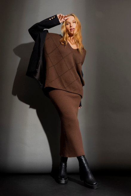 Cocoa Criss-Cross V-Neck Jumper