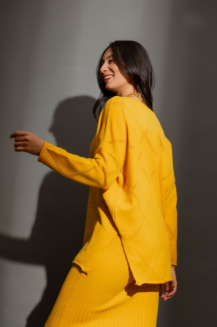 Marigold Criss-Cross V-Neck Jumper