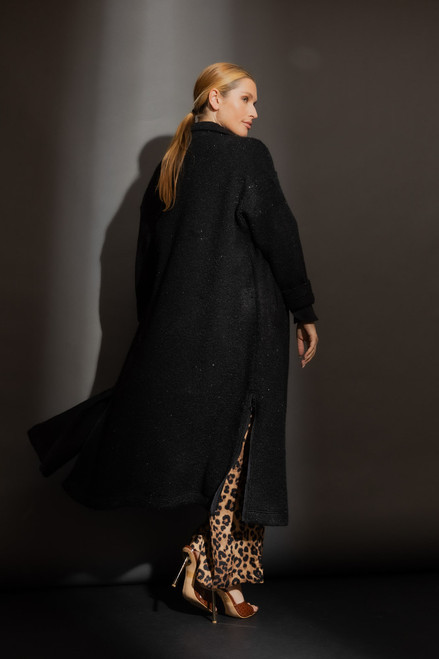 Black Lurex Zip Coat - FINAL SALE