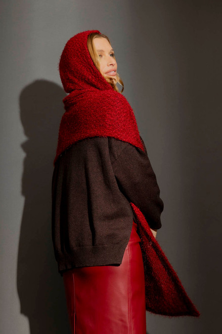 Burgundy Hoodie Scarf