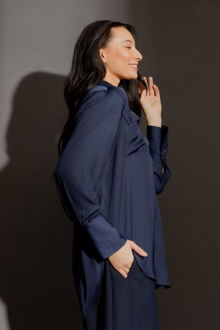Navy Cargo Blogger Shirt