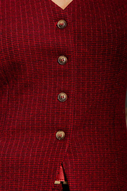 Red Check Vest