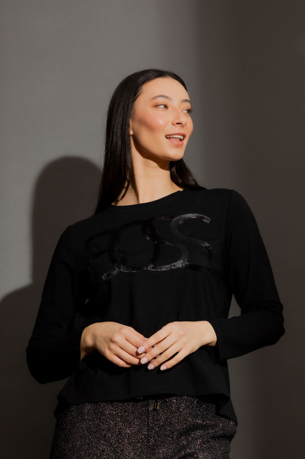 Black Boss Long Sleeve Tee - FINAL SALE