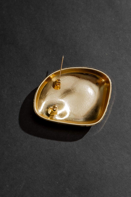 Gold Dome Brooch
