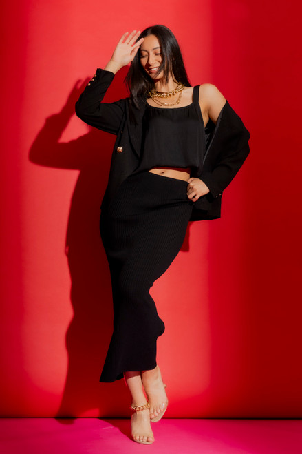 Black Shimmer Sisca Blazer