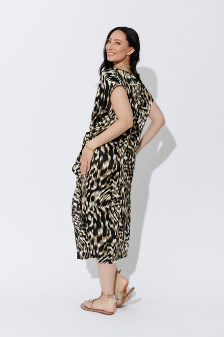 Black Animal Silky Harlow Dress
