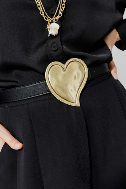 Black Heart Buckle Belt