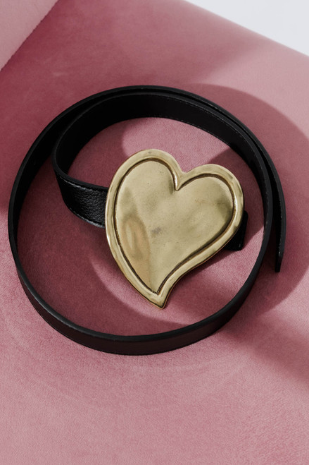 Black Heart Buckle Belt