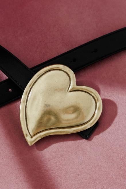 Black Heart Buckle Belt