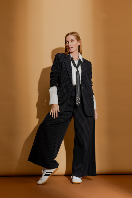 Pinstripe Oversized Blazer