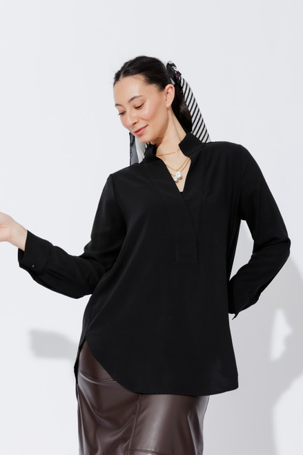 Black Longline Milan Blogger Shirt