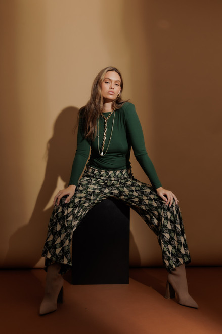 Gold/Forest Jet Culotte
