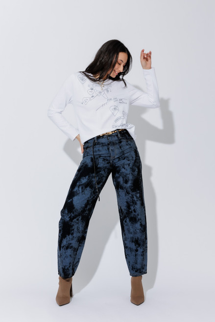 Blue/Navy Barrel Jean