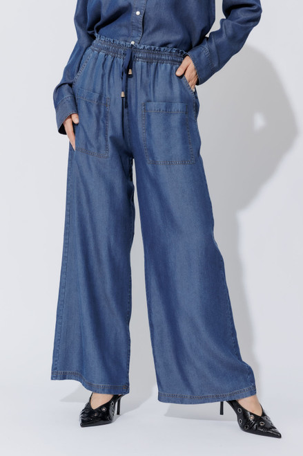 Dark Denim Tencel Cargo Pant