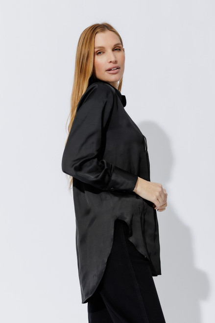 Black Piped Collar Blogger Shirt