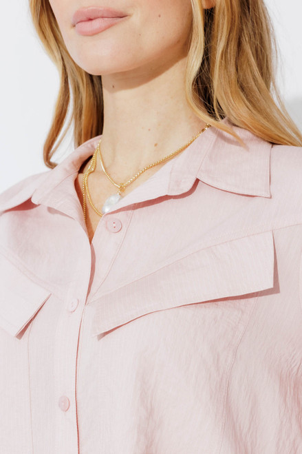 Pink Angle Pocket Shirt