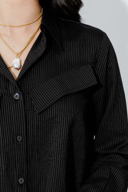 Black Angle Pocket Shirt