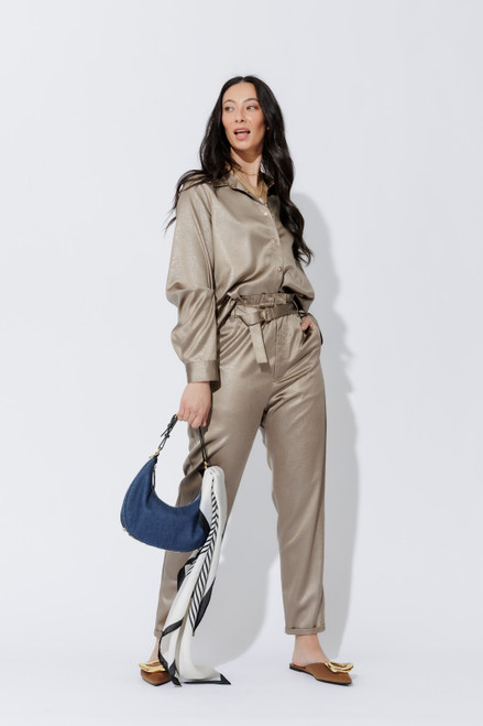Pewter Paperbag Pants