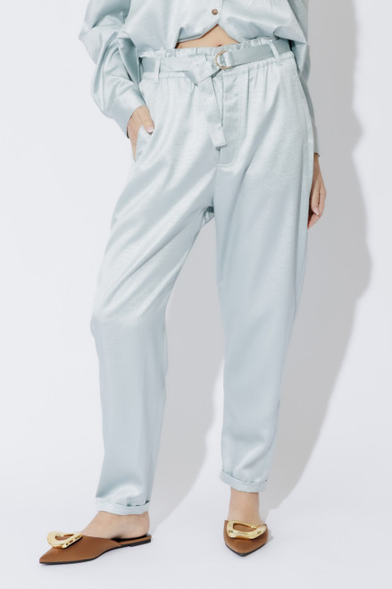 Pale Blue Paperbag Pants