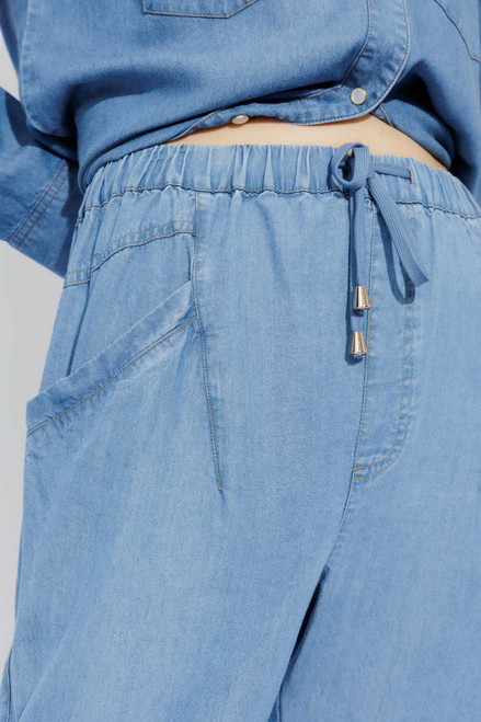 Mid Denim Tencel Dart Pant