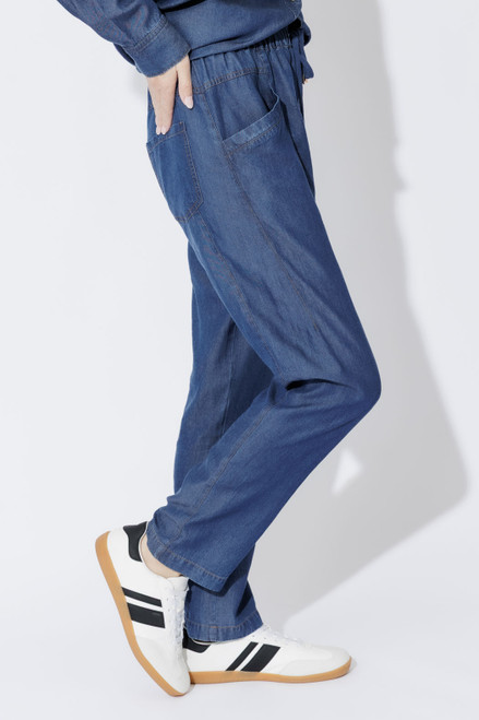 Dark Denim Tencel Dart Pant