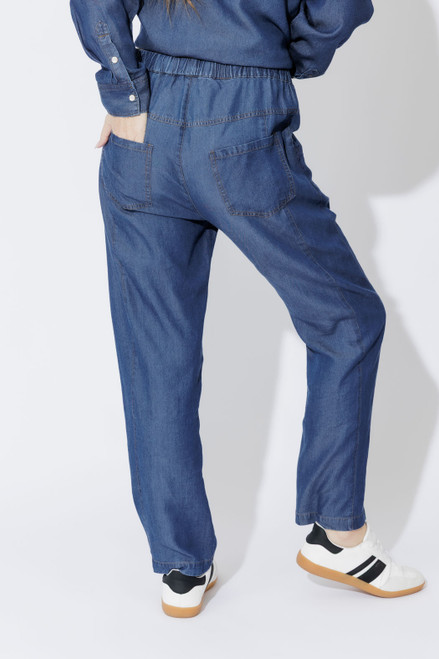 Dark Denim Tencel Dart Pant