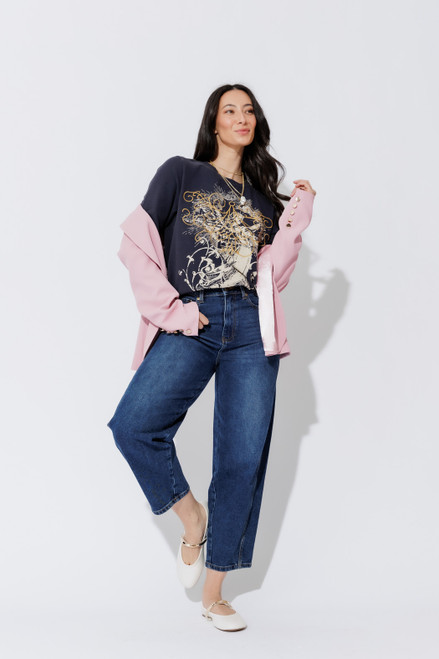 Navy Washed Cotton Street T-Shirt