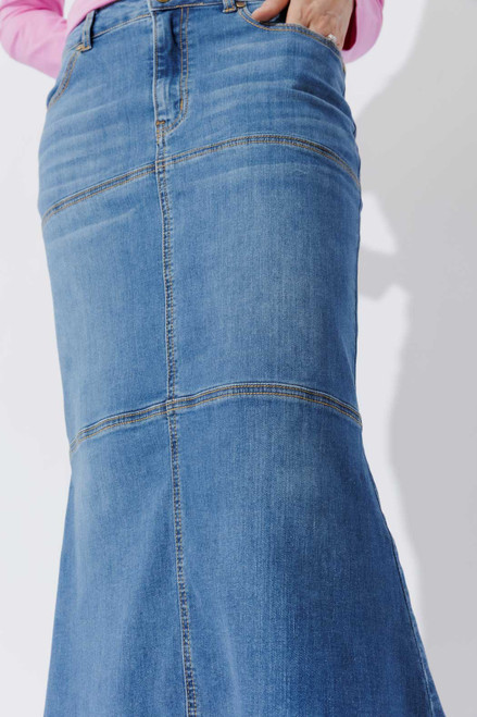Light Denim Flippy Skirt