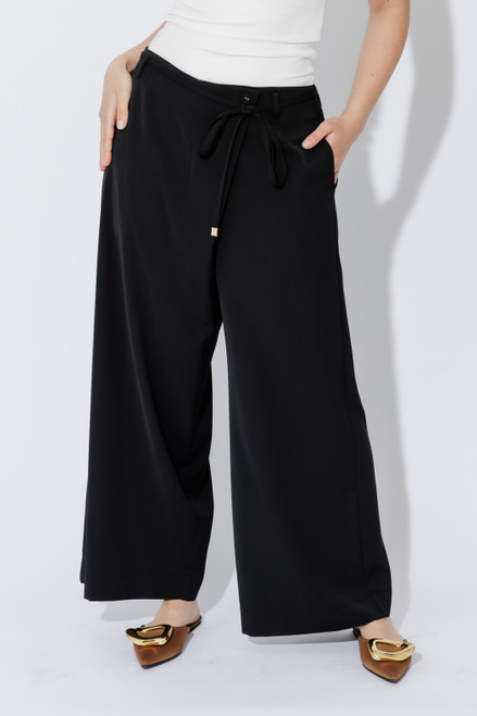 Black Euro Side Tie Pant