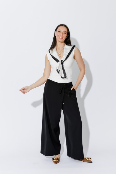 Black Euro Side Tie Pant