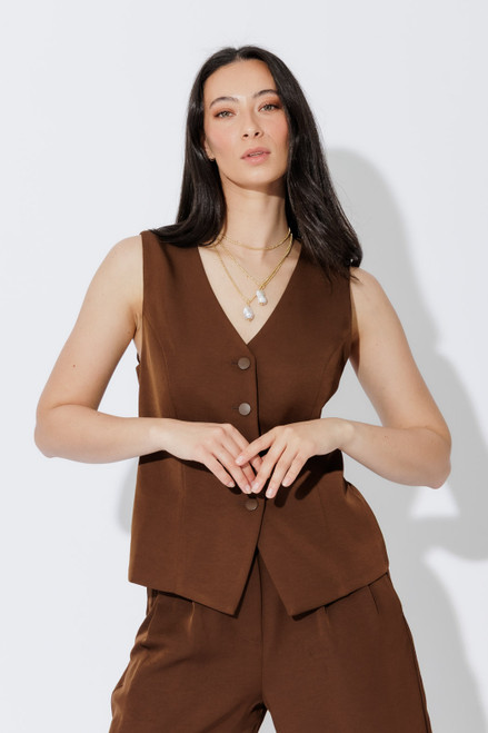 Chocolate Euro Tailored Vest Chocolate Euro Tailored Vest