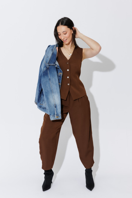 Chocolate Euro Tailored Vest Chocolate Euro Tailored Vest