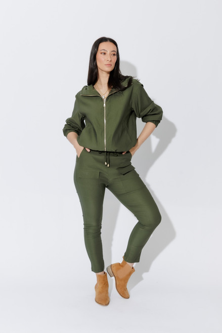 Khaki Lux Sport Hooded Jacket Khaki Lux Sport Hooded Jacket