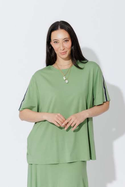 Mint Tencel Stripe T-Shirt Mint Tencel Stripe T-Shirt