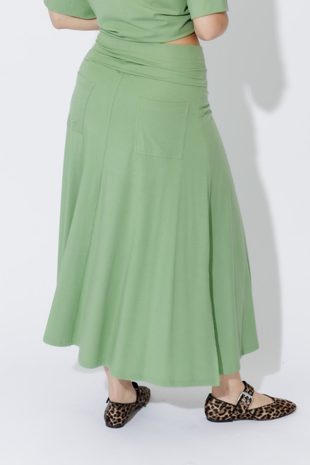 Mint Tencel Roll Top Skirt Mint Tencel Roll Top Skirt