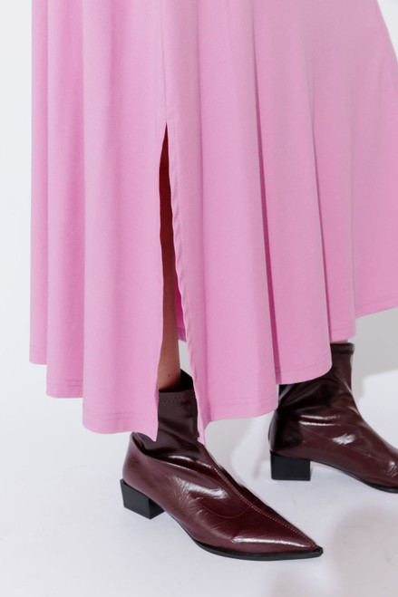 Pink Tencel Roll Top Skirt Pink Tencel Roll Top Skirt
