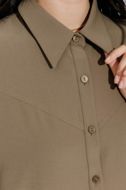 Khaki Seam Front Shirt Khaki Seam Front Shirt