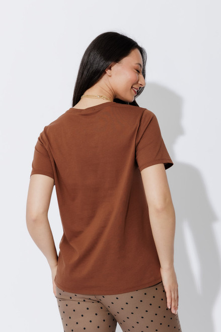 Mocha Embroidered T-Shirt Mocha Embroidered T-Shirt