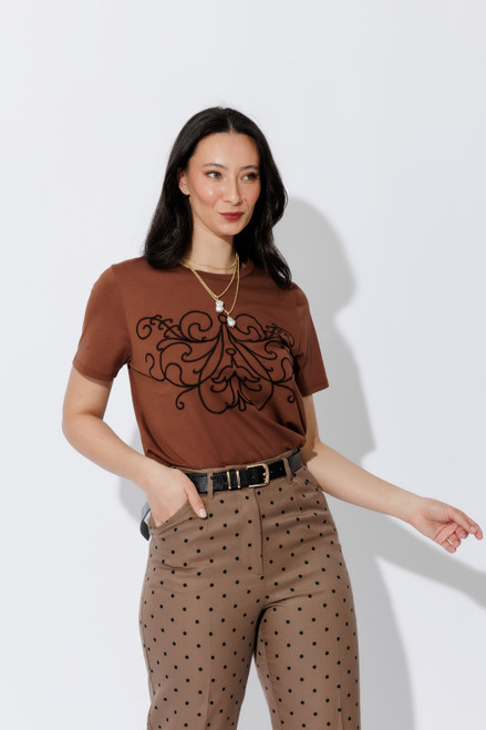 Mocha Embroidered T-Shirt Mocha Embroidered T-Shirt